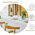 thumbnail image 2 of Rectangle Table Cloth Linen Farmhouse Tablecloth Waterproof Anti-Shrink Soft and Wrinkle Resistant Decorative Fabric Table Cover for Kitchen (Flaxen, 52" x 70" (4-6 Seats)), 2 of 5
