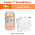 thumbnail image 3 of Fit Meal Prep 16 oz Chinese Take Out Boxes 50 Pack Plain White Paperboard Food Containers, Leak and Grease Resistant Pint Size Asian Rectangle To Go Boxes, Candy Buffet Box and Party Favors, 3 of 7