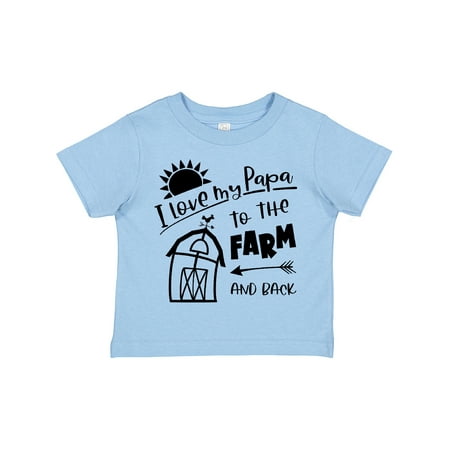 

Inktastic I Love My Papa to the Farm and Back Barn Design Gift Toddler Boy or Toddler Girl T-Shirt
