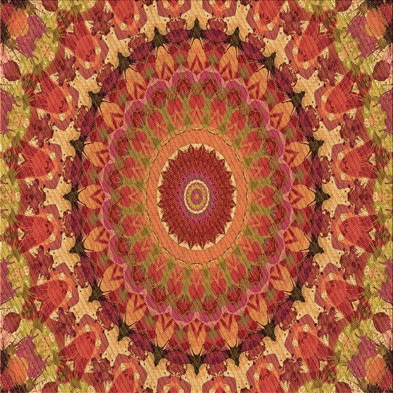 Ahgly Company Indoor Square Patterned Love Red Area Rugs, 7' Square