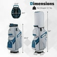 thumbnail image 3 of Gymax Golf Cart Bag Molded Lock Top Golf Bag w/14-Way Full Length Dividers 11 Pockets Navy, 3 of 10