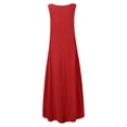 thumbnail image 4 of ZANZEA Women Sleeveless Maxi Dress Casual Vintage Patchwork Long Dresses, 4 of 9