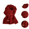 thumbnail image 6 of Milageto Women Men Scarf Anniversary Gift Comfortable Casual 150 cm Warm Winter Scarf Red, 6 of 8