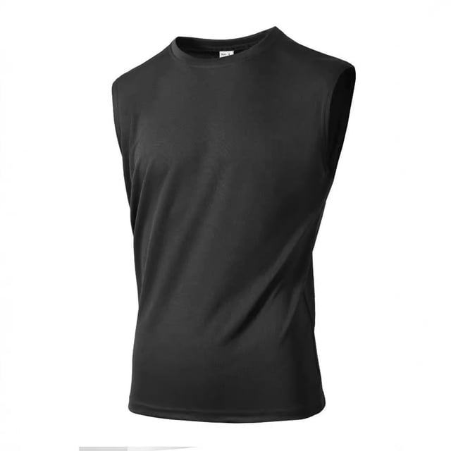 Timegard Débardeurs pour Hommes Tee-Shirts de Course Respirants Sans Manches Couleur Unie Col Rond