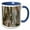 Blue/White, variant on 3drose, Travertine Patterns at Cupid Spring in Yellowstone Np, Wyoming, Usa, 11oz Two-tone Red Mug