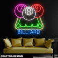 thumbnail image 2 of Craftnamesign Billiard Club Neon Sign, Billiard Wall Decor, Pool Wall Art, 2 of 4