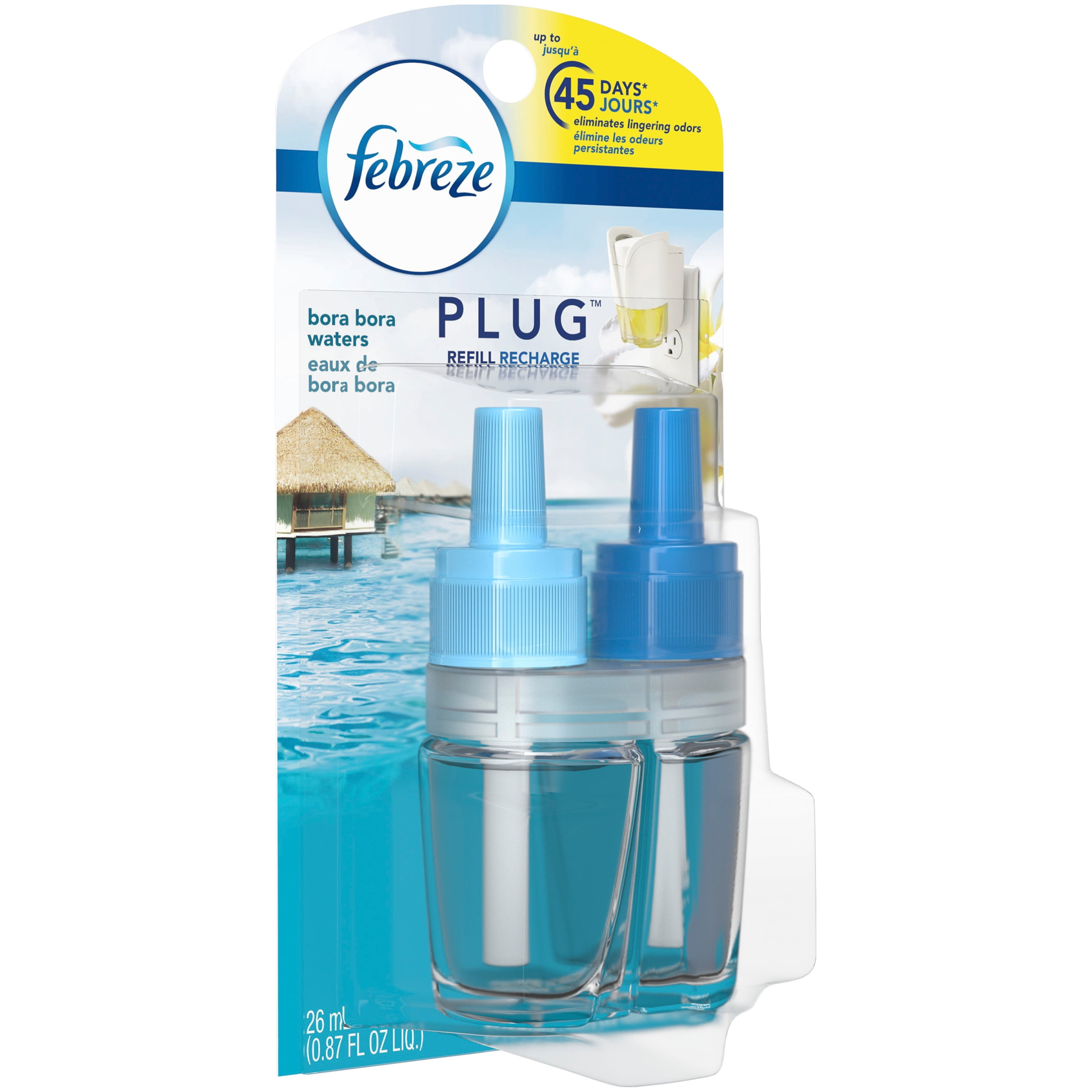 Febreze Plug Scented Oil Refill, Bora Bora Waters, 0.87 fl oz Walmart