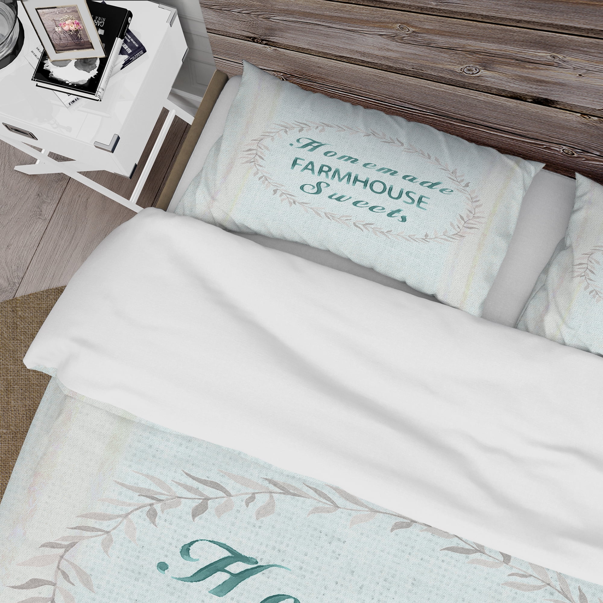 Designart 'Farmhouse Florals X' Farmhouse Duvet Cover Set