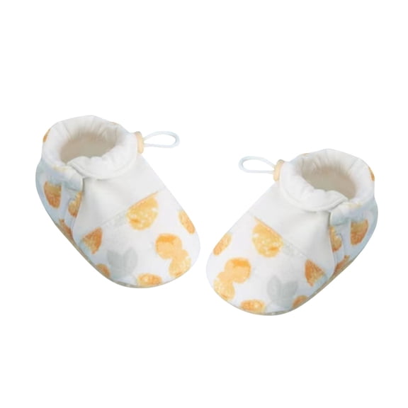 Otqutp Newborn Baby Sock Booties Cotton Color Block Elastic Cuff Shoes Non Slip Sole Indoor Pre Walker Footwear for Boys Girls
