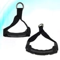 thumbnail image 3 of KAKOWELY 2pcs D Ring Pull Rope Handle Arm Tricep Pulldown Training Rope Handle V Bar Gym Training Arms Strength Fitness (Black),5.91X"X2.36"X1.18", 3 of 4