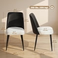 thumbnail image 3 of HOMCOM Dining Chairs Set of 2 Upholstered for Dining Room, Kitchen, Black, 3 of 10