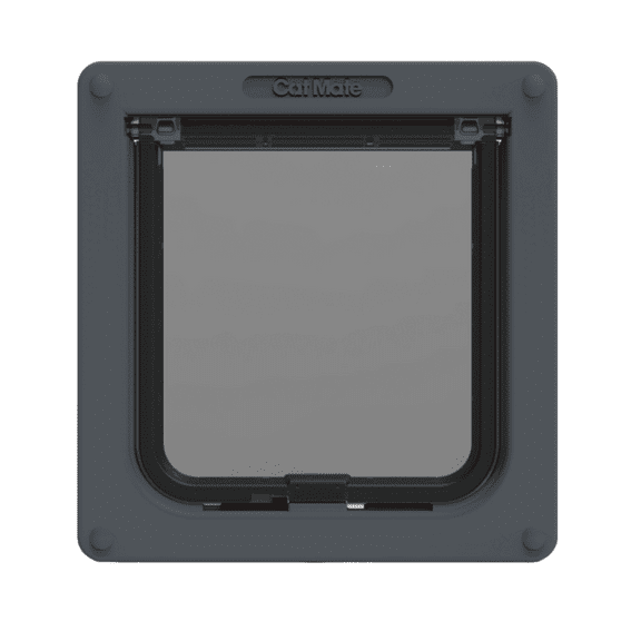 Cat Mate 4-Way Locking Cat Flap for Doors with Door Liner, 7.625x7.875 Inch, Grey