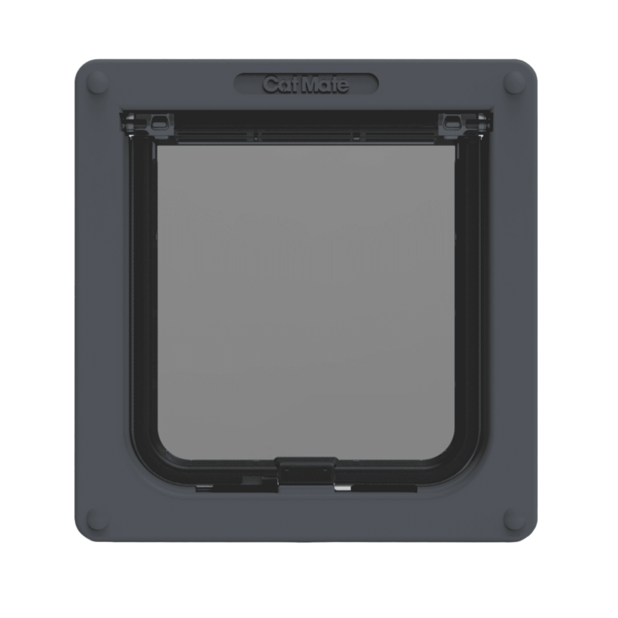 Cat Mate 4-Way Locking Cat Flap for Doors with Door Liner 7.625x7.875 Inch Grey