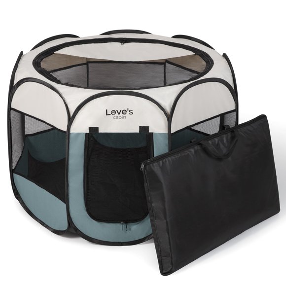 Jaula Pet Playpen Love's Cabin para cachorros y perritos, para interiores y exteriores