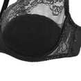 thumbnail image 4 of Bigersell Strapless Bra for Big Busted Womens Solid Lace Lingerie Bras Underwear Bralette Bras Comfortable Bra Regular Size Camisoles With Built In Bra, Style 9056, Black 44C, 4 of 4