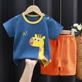 thumbnail image 2 of UAYOTSE Baby Toddler Boy Summer Outfits 6 12 18 24 Months 2T 3T 4T Short Sleeve Animal Print T-Shirt + Shorts Set Clothes,Sizes 3-6 Months, 2 of 4