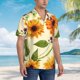 thumbnail image 3 of Fotbe Sunflowers And Butterflies Camisa Hawaiana para Hombre Unisex – Camisa Casual de Verano con Botones de Manga Corta de Algodón y Lino,Large, 3 of 7