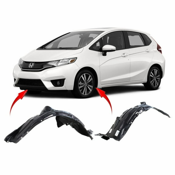 DCP Set of 2 Fender Liners for Honda Fit 2015-2017 HO1248159 HO1249159 74150T5A000