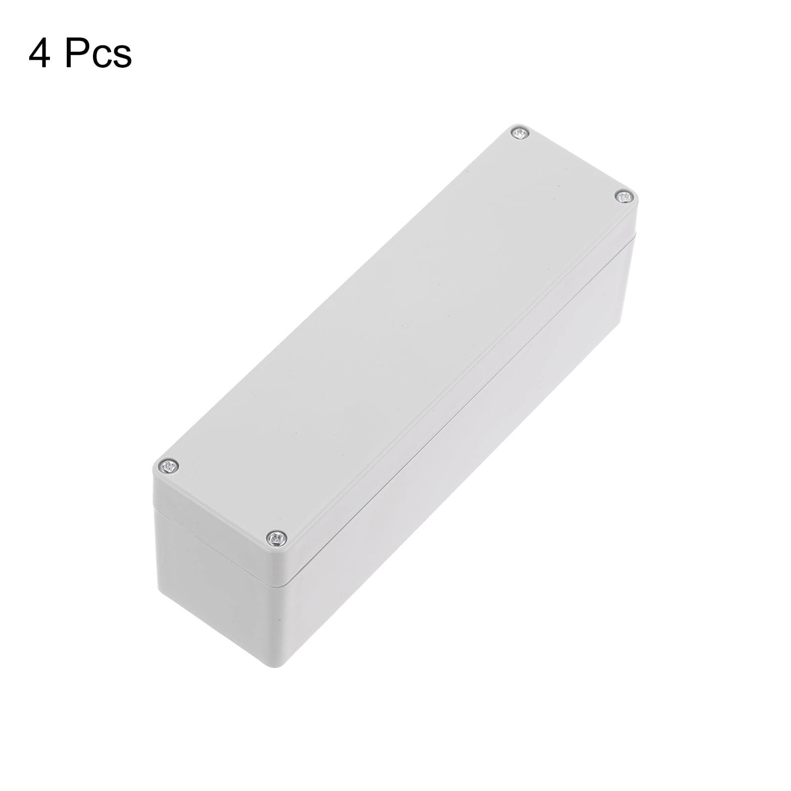 Uxcell 6.3" x 1.77" x 2.17" Junction Box DIY Wiring Box Enclosure Project Case ABS for DIY Projects Grey, 4 Pack