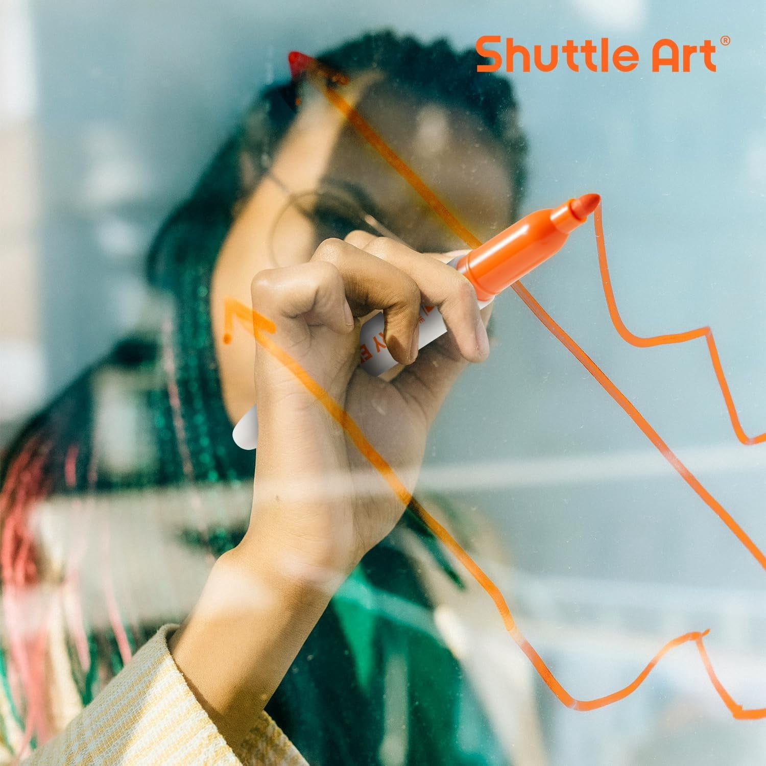 Dry Erase Markers,Shuttle Art 12 Colors 144 Bulk Pack Whiteboard Markers, Fine Point Dry Erase Markers Perfect for Writing on Dry Erase Whiteboard Mirror Glass for Office Home