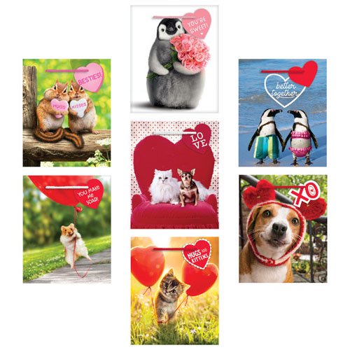 Valentine's Day Multi-Pack Gift Bags (7ct) - Walmart.com - Walmart.com