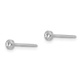 thumbnail image 2 of 14K White Gold Earring Stud Women'S Crystal 3 mm Inverness 3Mm Bezel Earrings, 2 of 3
