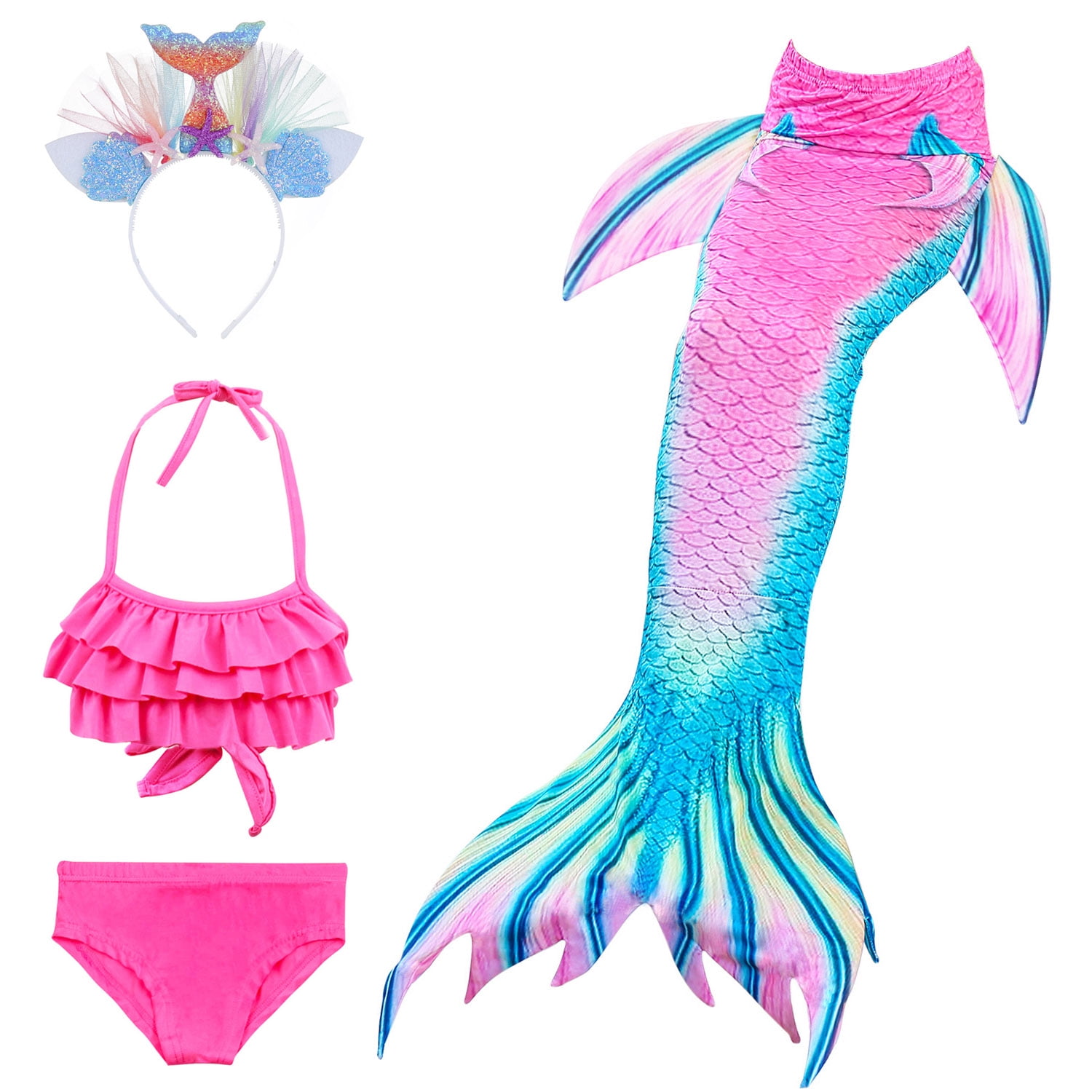 Mermaid tail bathing hot sale suit walmart