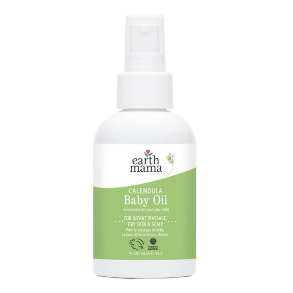 Huile pour bébé Earth Mama Calendula pour massage infantile