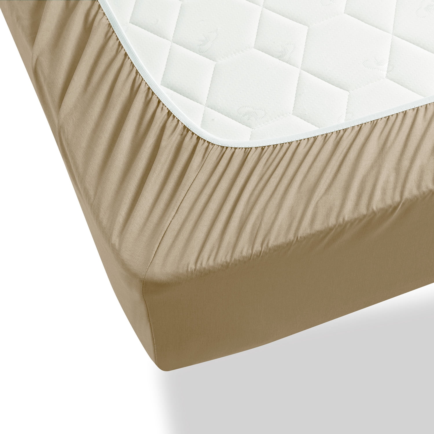 Virtu Bed Sheets Set, Deep Pocket Rayon Derived Bamboo Blend Cooling Twin Sheets sets, Warm Sand