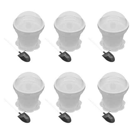 SHINYPASING Mousse Cups Flowerpot Cake Cups Plastic 20PCS Random Color for Ice Cream