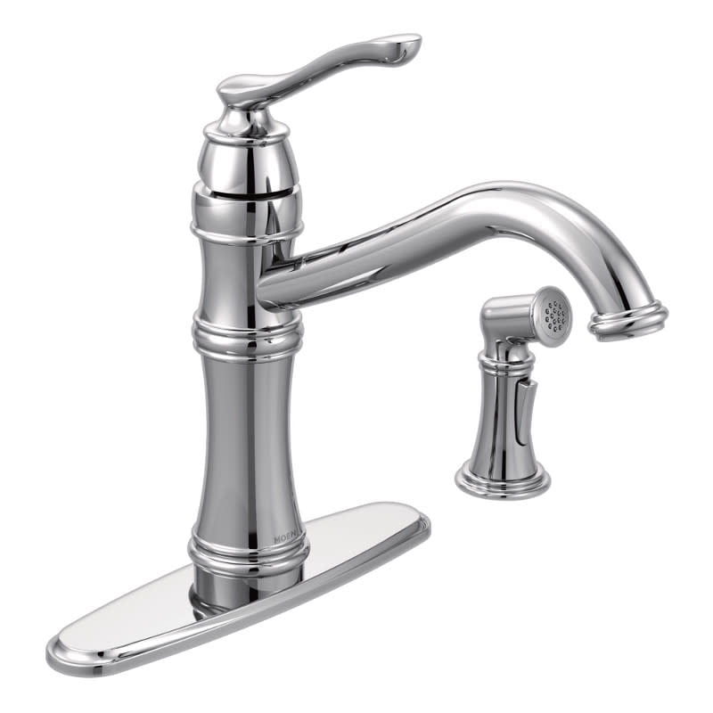 MOEN Noell Single-Handle Standard Kitchen Faucet with Side Sprayer for sale online 