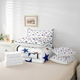 thumbnail image 5 of Feelyou Blue Texas Stars Bedding Comforter Set 7pcs, Cartoon Firework Queen Bedding Sets, Fourth of July Theme Reversible Queen Sheet Sets, Super Cozy Room Decor, 5 of 7