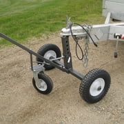 Tow Tuff Adjustable Solid Steel 800 lb Capacity Trailer Dolly w/ Caster (2 Pack)