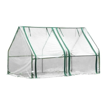 

Fovolat Portable Grow Tunnel Cover Rain-Proof Polytunnel Green Houses for Outside Insulation Room with Roll-Up Doors for Outdoor Plant Growing