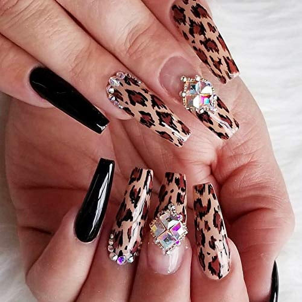 Glitter Leopard Print Nails with Incoco Nail Polish Strips [easy nail art  tutorial] - YouTube