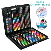 Triani 150Pcs Kids Art Supplies Professional Painting Drawing Set with Oil Pastels Crayons Colored Pencils Watercolor Pens Coloring Art Set for Beginner Artists for Girls Boys Teens 3-12