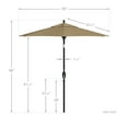 thumbnail image 5 of California Umbrella GSPT758302-F67 7.5 ft. Fiberglass Market Umbrella Push Tilt M Black-Olefin-Champagne, 5 of 5