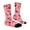 Pink, variant on Custom Photo Socks Novelty with Your Own Pictures for Unique Face Design One Size Red