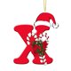 thumbnail image 2 of Colgante de árbol de Navidad de acrílico 2D con letras | Juego de 26 adornos con iniciales del alfabeto para decoración navideña, 2 of 6