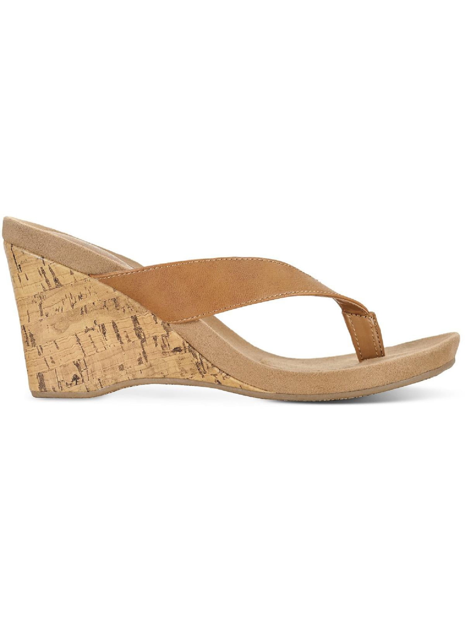 Chicklet wedge hotsell thong sandals