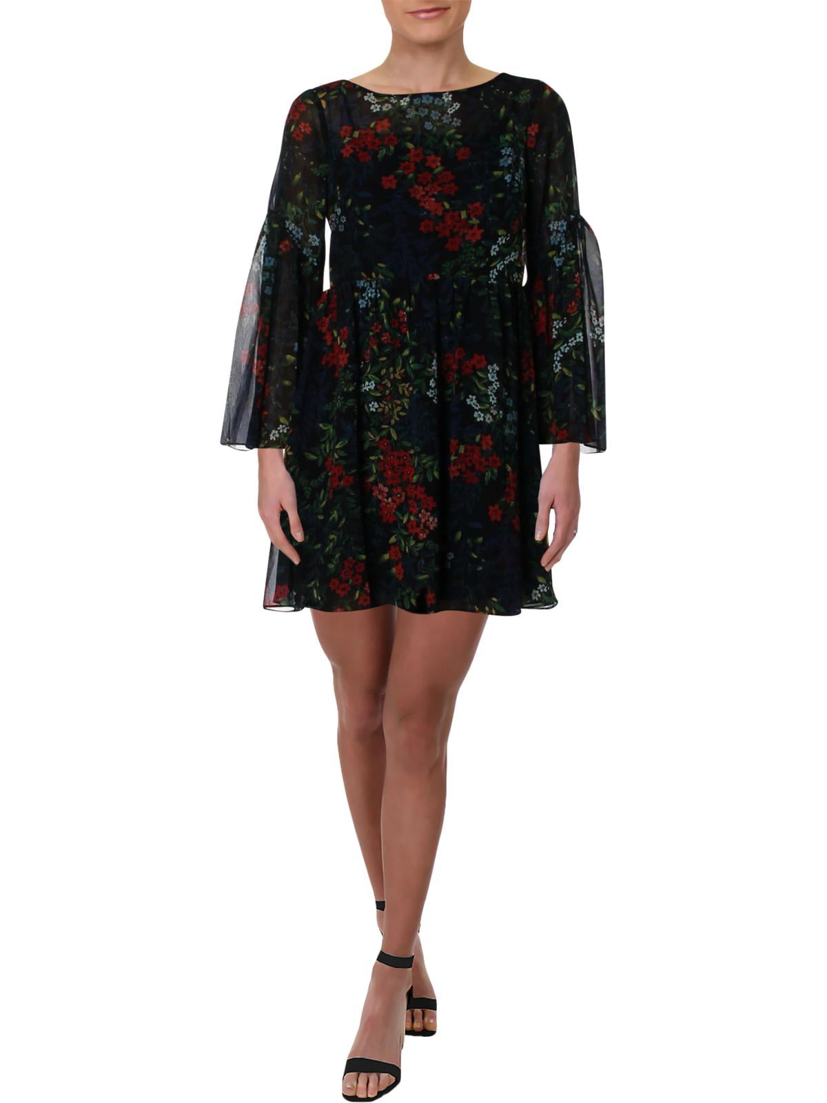 Lauren Ralph Lauren Womens Petites Sheer Floral Casual Dress - Walmart.com