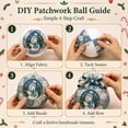 thumbnail image 3 of Clearance! Christmas Classics Patchwork Ornament DIY Kit, No-Sew Ornament Kit (Snowman), 3 of 7