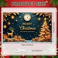 thumbnail image 2 of Golden Decor Christmas Banner Reindeer Design Holiday Backdrop Gift Boxes Snowflake Pattern New Year Background for Christmas Celebration New Year Party Indoor Decoration, 2 of 9