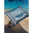 thumbnail image 2 of Sun Shade Sail 8'x10' Beach Waves Rectangle Sun Shade Sails Canopy Waterproof Blue Sky Cloud Window Outdoor Sunshades Sand UV Block Cover Shades Cloth for Patio Backyard Garden Deck Porch Lawn, 2 of 9