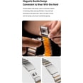 thumbnail image 6 of Full Titanium with Silicone Band Compatible with Apple Watch Ultra 3/2/1 49mm/Series 11/10/9/8/7 46mm 45mm 44mm, Adjustable Links Titanium Magnetic Clasp Connectors and DLC Coating, 6 of 8