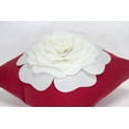 thumbnail image 2 of Fennco Styles Large Felt 3D Rose Decorative Throw Pillow Cover 17 x 17 Inch - Red, 2 of 5