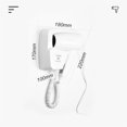 thumbnail image 2 of 1 Pcs Hotel Wall Mounted Hair Dryer,Professional Household Blow Dryer,White Bathroom Hairdryer with Stand Rack,Fast Drying，Perfect Gifts,for Salon Restroom By HXRH, 2 of 7