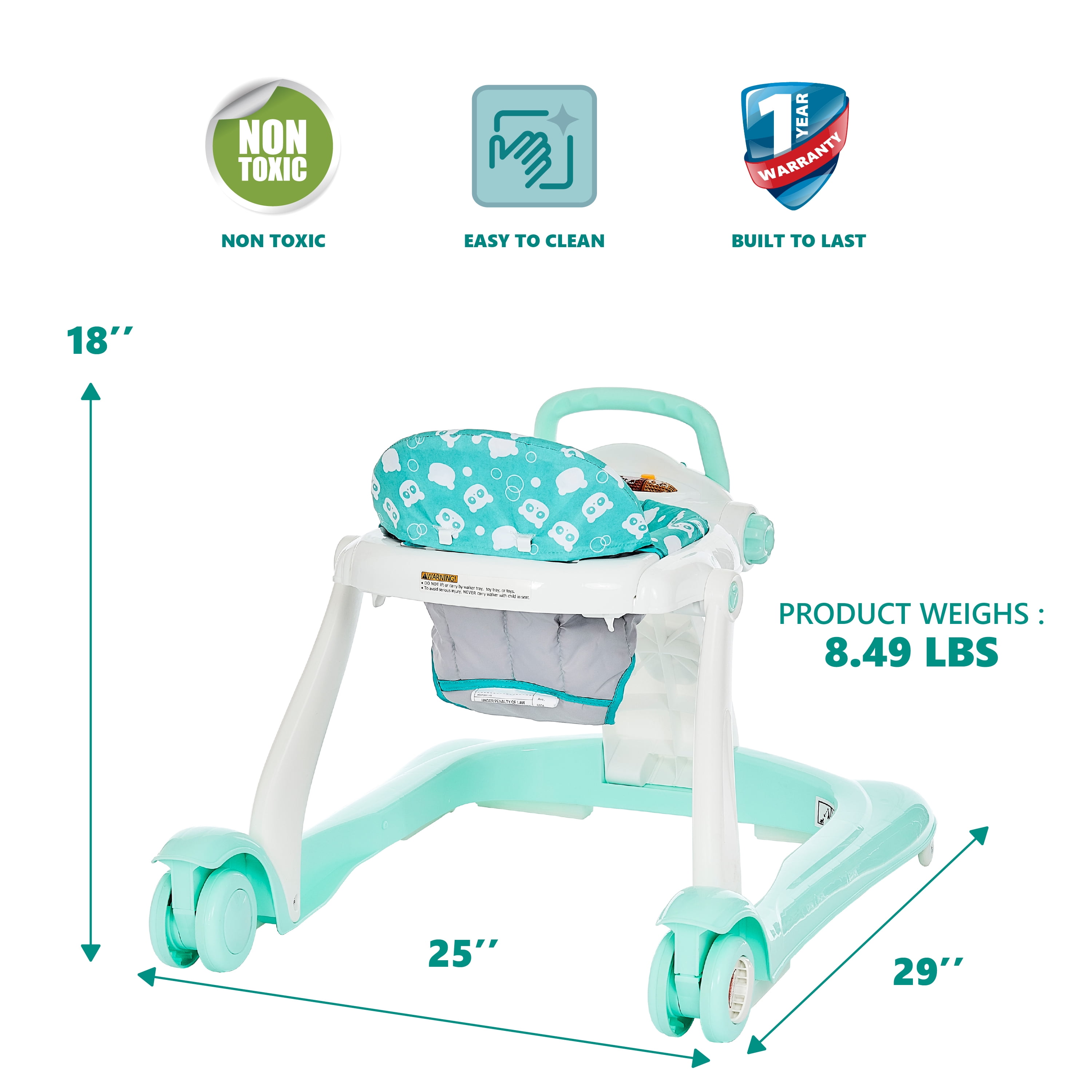 Baby walker top 360 degree seat