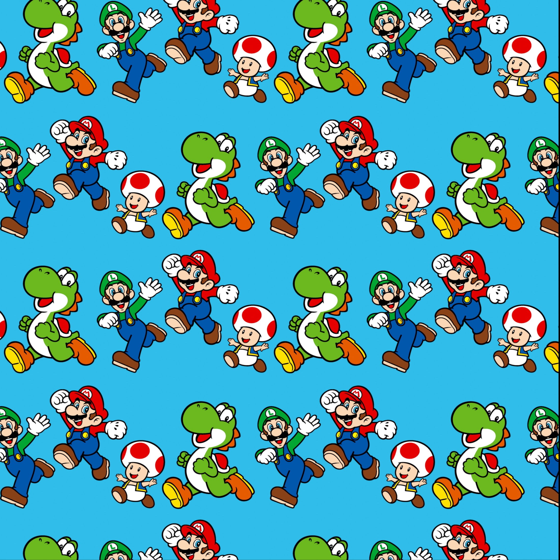 Springs Creative Super Mario Friends Jump Fat Quarter Fabric