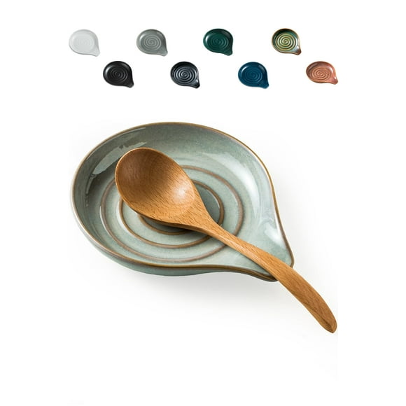 Soporte para utensilios de cocina Spoon Rest LAUCHUH de cerámica gris, 13 cm